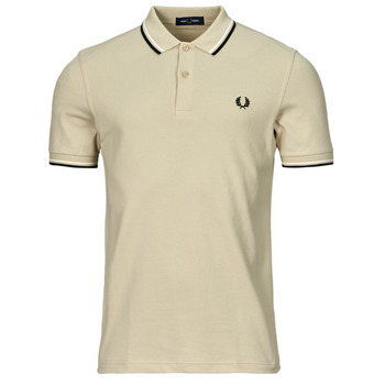 textil Hombre Polos manga corta Fred Perry TWIN TIPPED FRED PERRY SHIRT Crudo / Negro