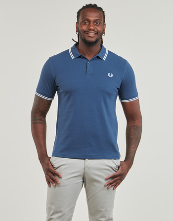 Fred Perry TWIN TIPPED FRED PERRY SHIRT Azul / Blanco