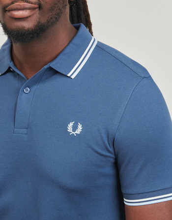 Fred Perry TWIN TIPPED FRED PERRY SHIRT Azul / Blanco
