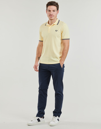 Fred Perry TWIN TIPPED FRED PERRY SHIRT Amarillo / Marino