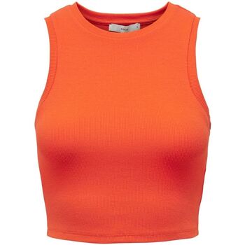 textil Mujer Camisetas sin mangas Only 15282771 VILMA-FIRECRACKER Naranja
