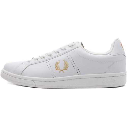 Zapatos Hombre Deportivas Moda Fred Perry Fp B721 Leather Blanco
