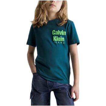 textil Niño Camisetas manga corta Calvin Klein Jeans IB0IB01885 CA4 Verde