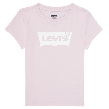 textil Niña Camisetas manga corta Levi's BATWING TEE Rosa / Blanco