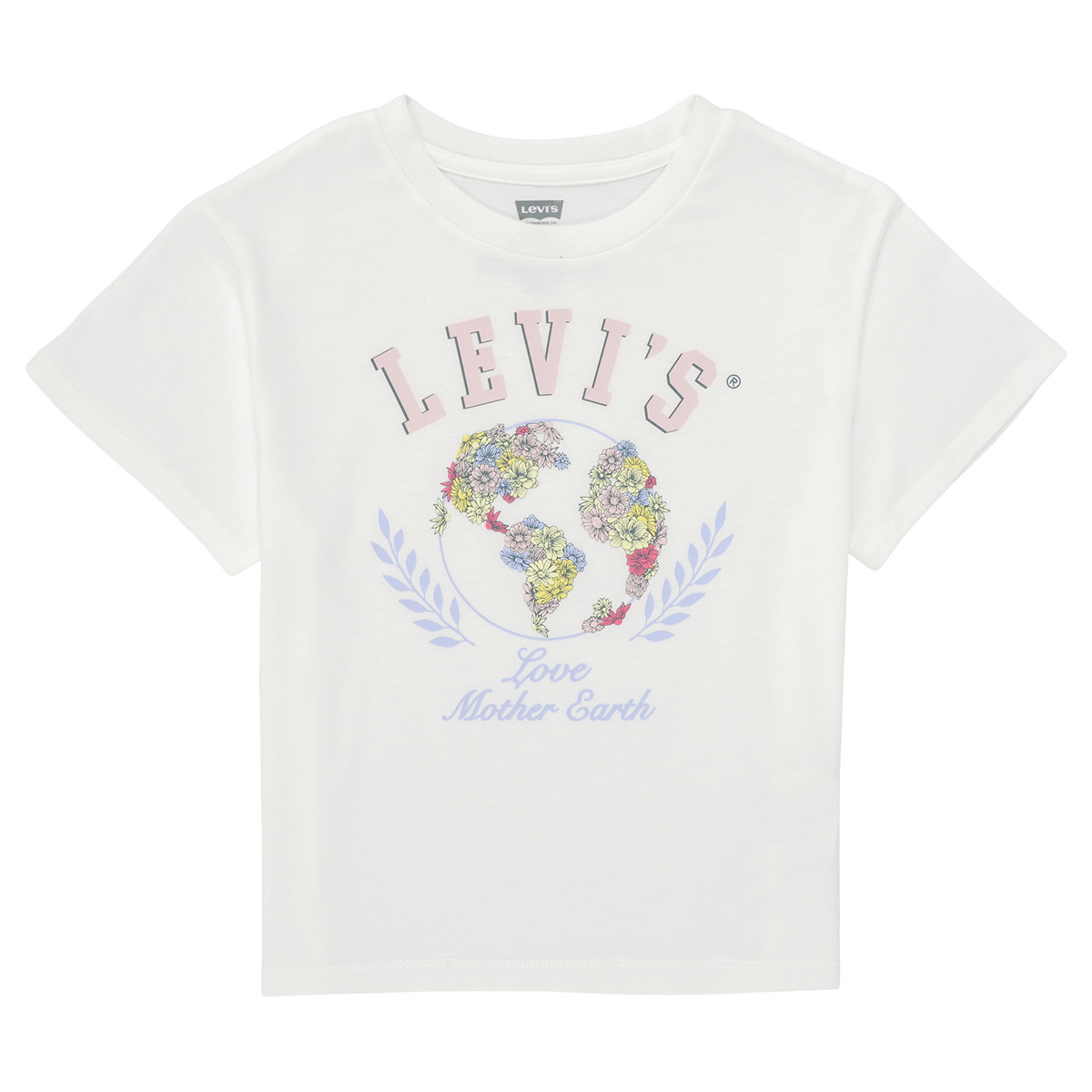 textil Niña Camisetas manga corta Levi's EARTH OVERSIZED TEE Blanco