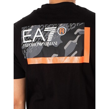 Emporio Armani EA7 Camiseta De Jersey Con Gráfico En La Espalda Negro