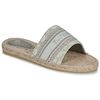 Zapatos Mujer Zuecos (Mules) Superdry Mules Compensées Style Espadrille En Toile Beige