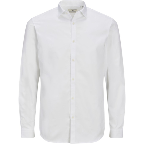 textil Hombre Camisas manga larga Jack & Jones 12201905 JPRBLACARDIFF SHIRT LS NOOS WHITE Blanco