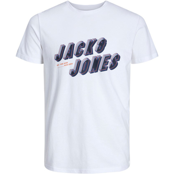 textil Niño Camisetas manga corta Jack & Jones 12219532 JCOFRIDAY TEE SS CREW NECK BF JNR WHITE Blanco