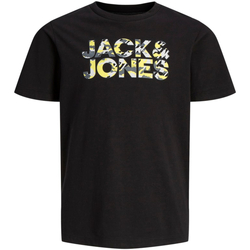textil Niño Camisetas manga corta Jack & Jones 12228991 JCOJOBBE TEE SS JNR BF BLACK Negro