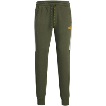 textil Hombre Pantalones Jack & Jones 12195312 JWHWILL POULA SWEAT  PANT NB OLIVE NIGHT Verde