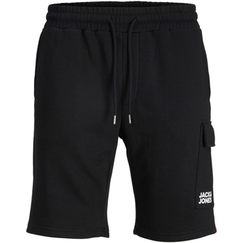 textil Hombre Shorts / Bermudas Jack & Jones 12225165 JPSTATLAS CARGO SWEAT SHORTS BLACK Negro