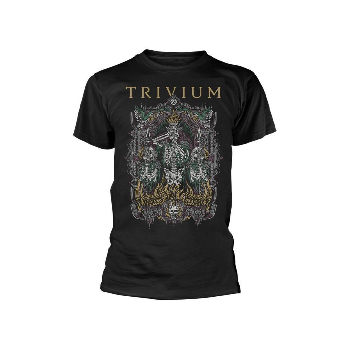 textil Camisetas manga larga Trivium Skelly Frame Negro