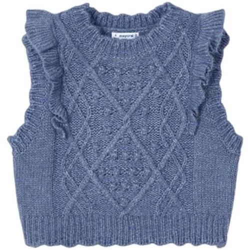 textil Niña Jerséis Mayoral Chaleco tricot Azul