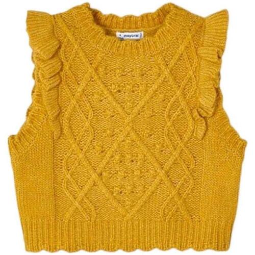 textil Niña Jerséis Mayoral Chaleco tricot Amarillo