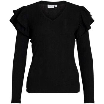 textil Mujer Tops y Camisetas Vila VISADIE V-NECK Negro
