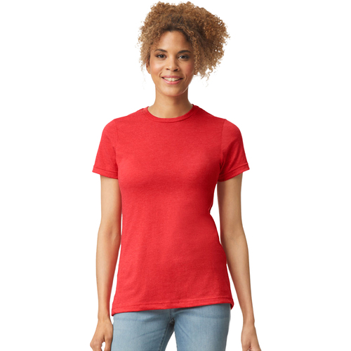 textil Mujer Camisetas manga larga Gildan 67000L Rojo