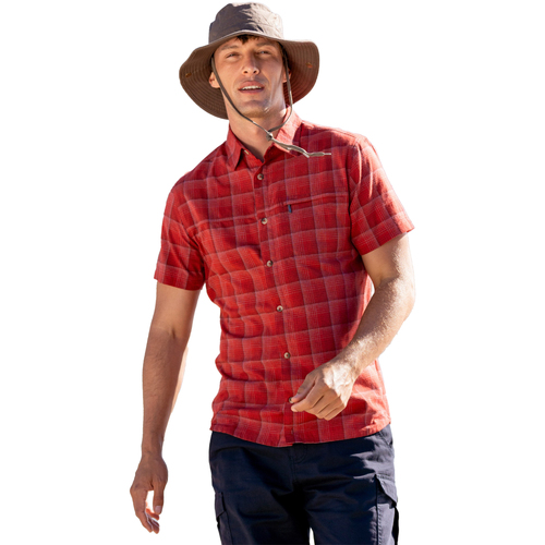 textil Hombre Camisas manga larga Mountain Warehouse MW315 Rojo