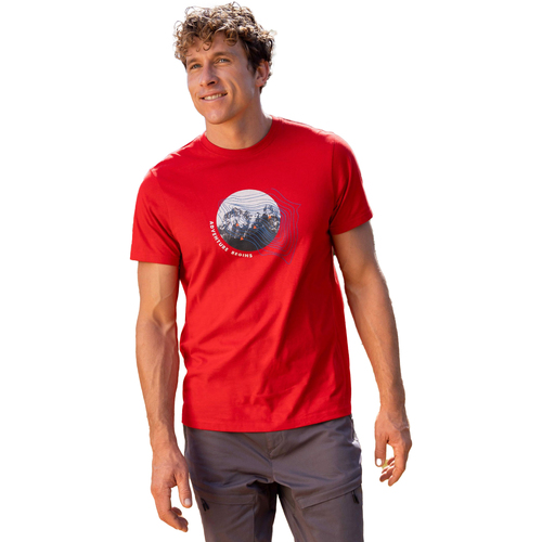 textil Hombre Camisetas manga larga Mountain Warehouse Adventure Begins Rojo
