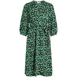 textil Mujer Vestidos Vila VIMEDA BRI V-NECK 3/4 MID CALF DRESS Verde