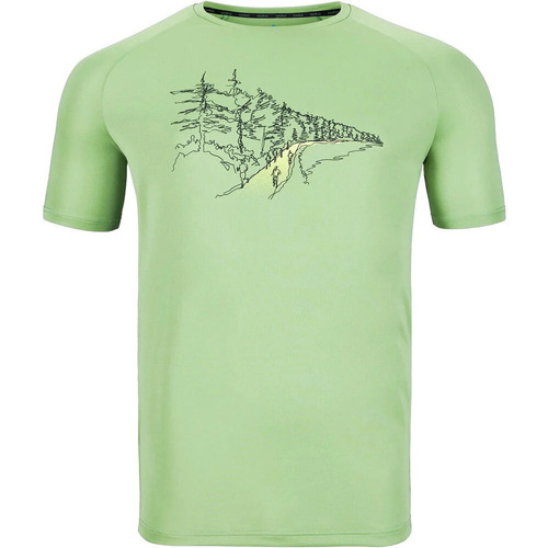 textil Hombre Camisetas manga corta Odlo T-shirt crew neck s/s ESSENTIAL PRINT Verde