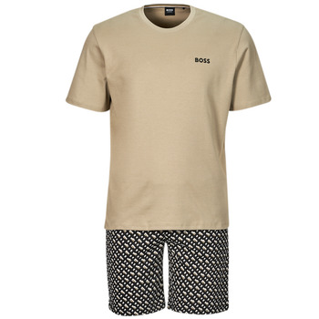 textil Hombre Pijama BOSS Relax Short Set Beige / Negro