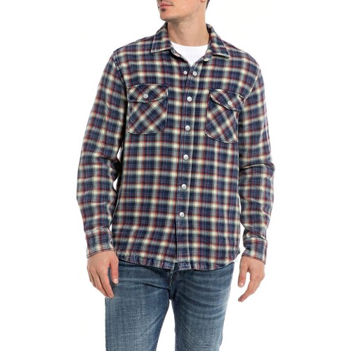 textil Hombre Camisas manga larga Replay CAMISA--M4067A.000.52610-10 Multicolor