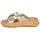 Zapatos Mujer Zuecos (Mules) FitFlop F-Mode Leather-Twist Flatform Slides (Cork Wrap) Oro / Marrón