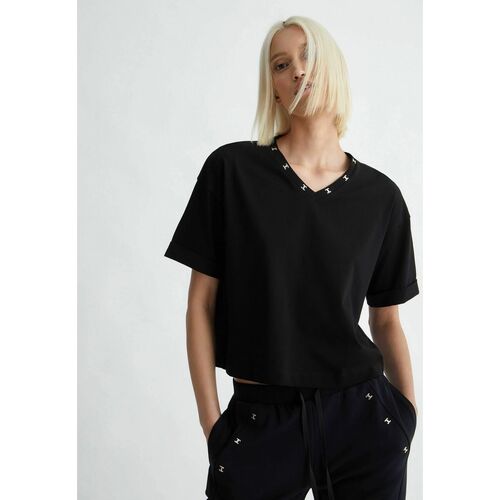 textil Mujer Tops y Camisetas Liu Jo TF3108 J0088-22222 Negro