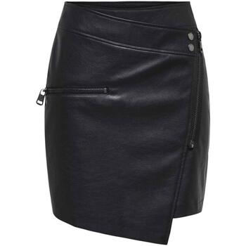 textil Mujer Faldas Only ONLLOUIE FAUX LEATHER SKIRT Negro