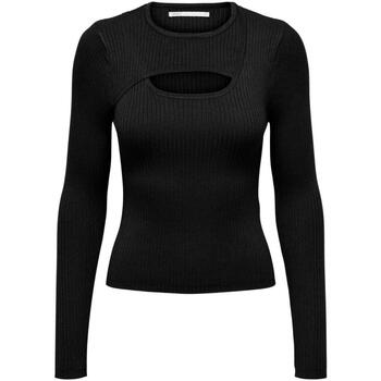 textil Mujer Tops y Camisetas Only ONLASHLEY LS PEAKABOO ONECK Black Negro