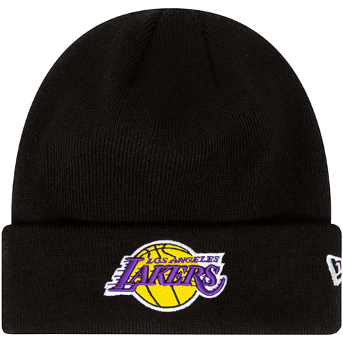 Accesorios textil Hombre Gorro New-Era Essential Cuff Beanie Los Angeles Lakers Hat Negro