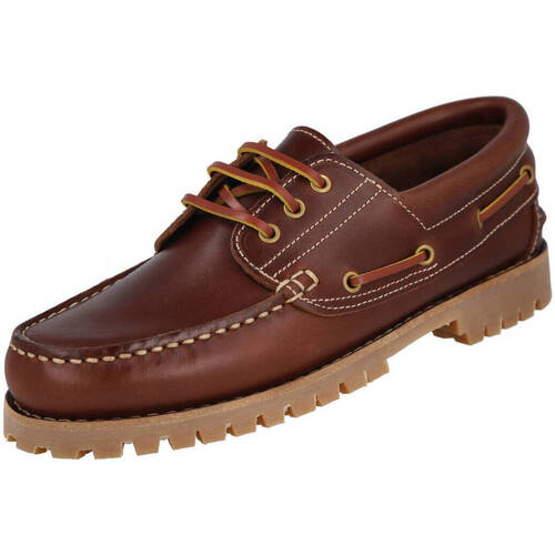 Zapatos Hombre Zapatos náuticos L&R Shoes MDE5720-1 Marrón