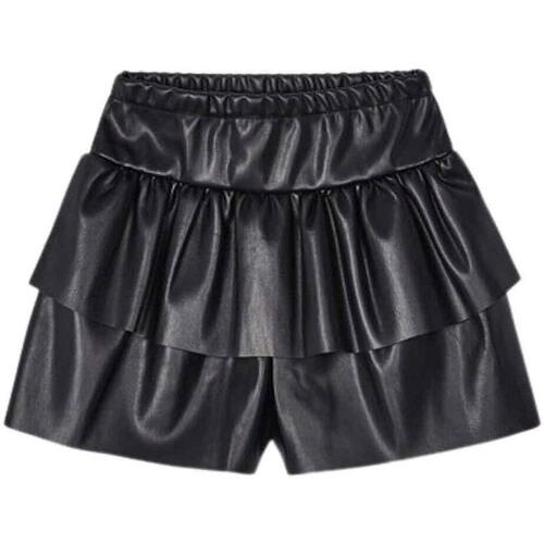 textil Niña Shorts / Bermudas Mayoral Falda pantalon polipiel Negro