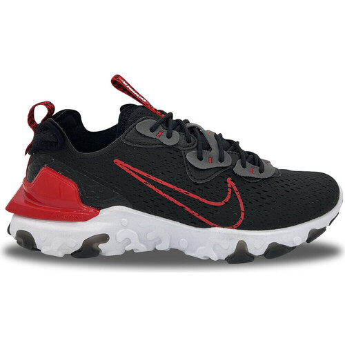 Zapatos Hombre Zapatillas bajas Nike React Vision Black University Red Negro