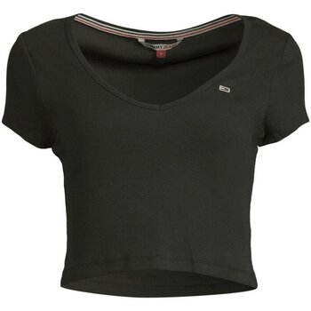textil Tops y Camisetas Tommy Jeans DW0DW14877 - Mujer Negro