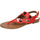 Zapatos Mujer Sandalias Café Noir EZ390 Rojo