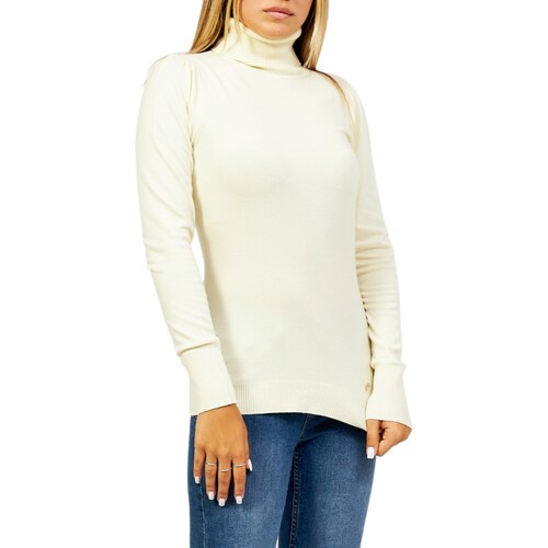 textil Mujer Camisetas manga larga Yes Zee M038-RU00 Blanco