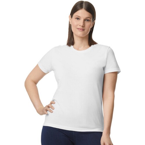 textil Mujer Camisetas manga larga Gildan 65000L Blanco