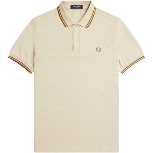 textil Hombre Tops y Camisetas Fred Perry Fp Twin Tipped Fred Perry Shirt Beige