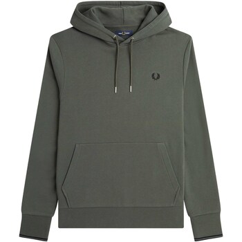 textil Hombre Polaire Fred Perry Fp Tipped Hooded Sweatshirt Verde