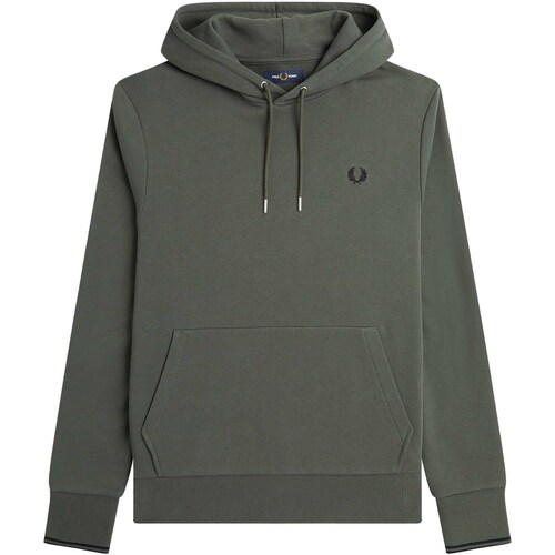 textil Hombre Polaire Fred Perry Fp Tipped Hooded Sweatshirt Verde