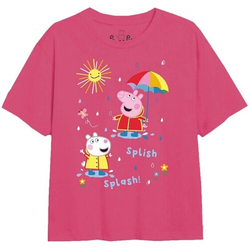 textil Niña Camisetas manga larga Dessins Animés Rainy Day Multicolor