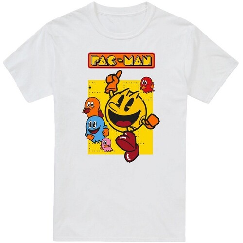 textil Hombre Camisetas manga larga Pac Man Classic Blanco