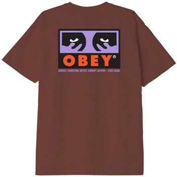 Obey Camiseta Subvert Heavyweight Hombre Sepia Marrón