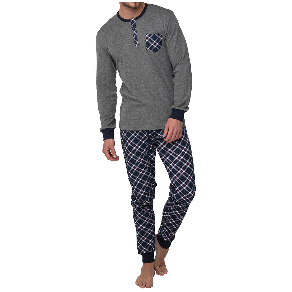 textil Hombre Pijama Abanderado A0CHJ-1LE Gris