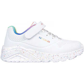 Zapatos Niños Running / trail Skechers Uno lite-rainbow specks Blanco