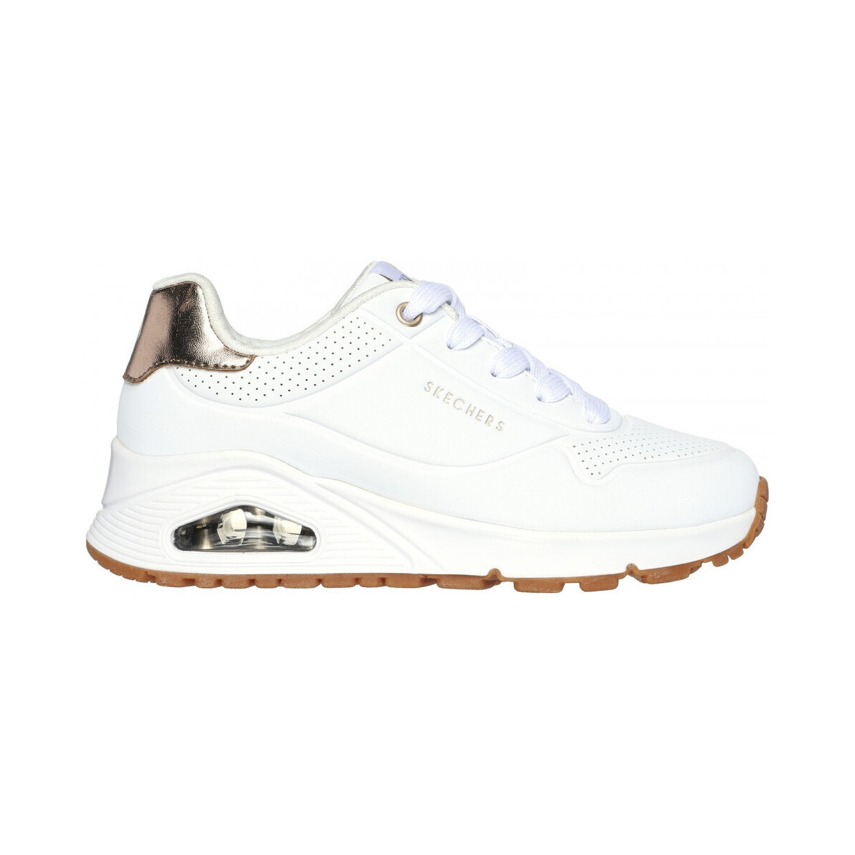 Zapatos Niños Running / trail Skechers Uno gen1 - shimmer away Blanco