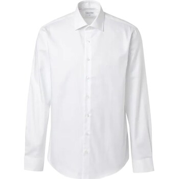 textil Hombre Camisas manga larga Calvin Klein Jeans K10K108427 Blanco