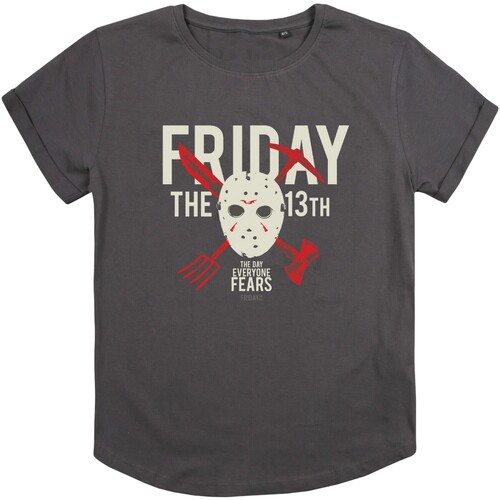 textil Mujer Camisetas manga larga Friday The 13Th The Day Everyone Fears Gris